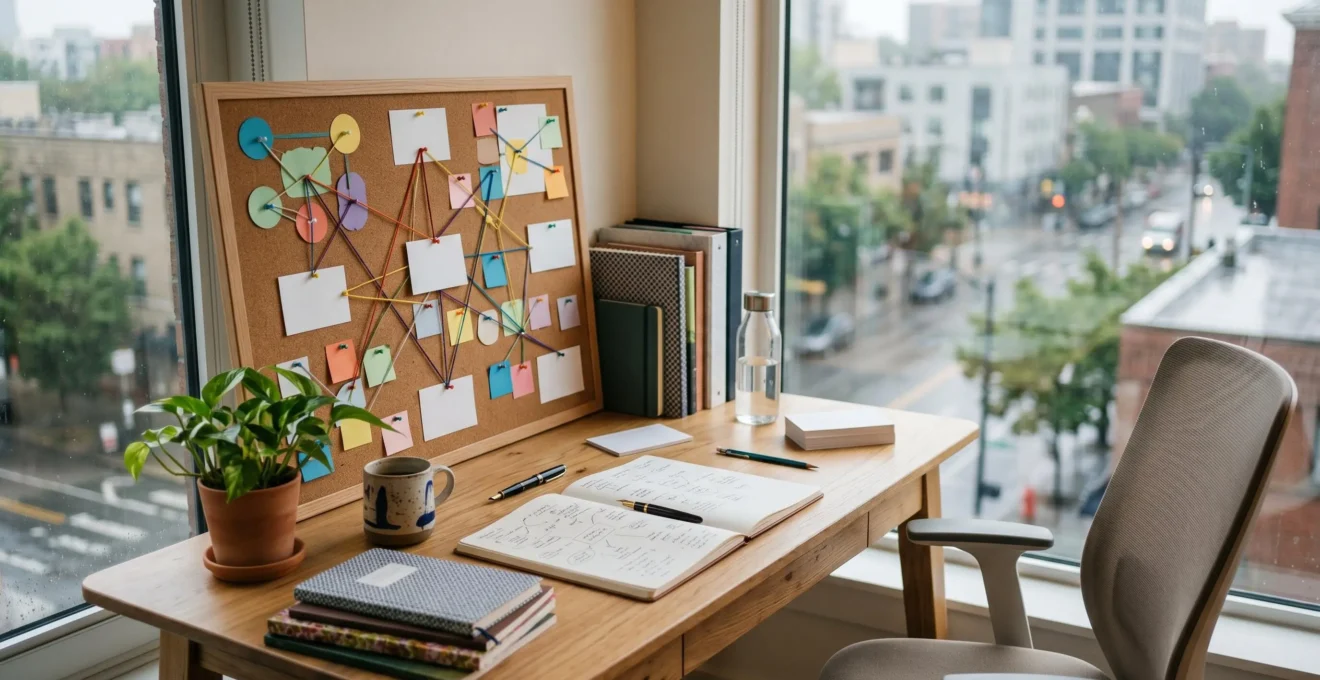 Collaborative workspace with content authority framework elements in natural lighting