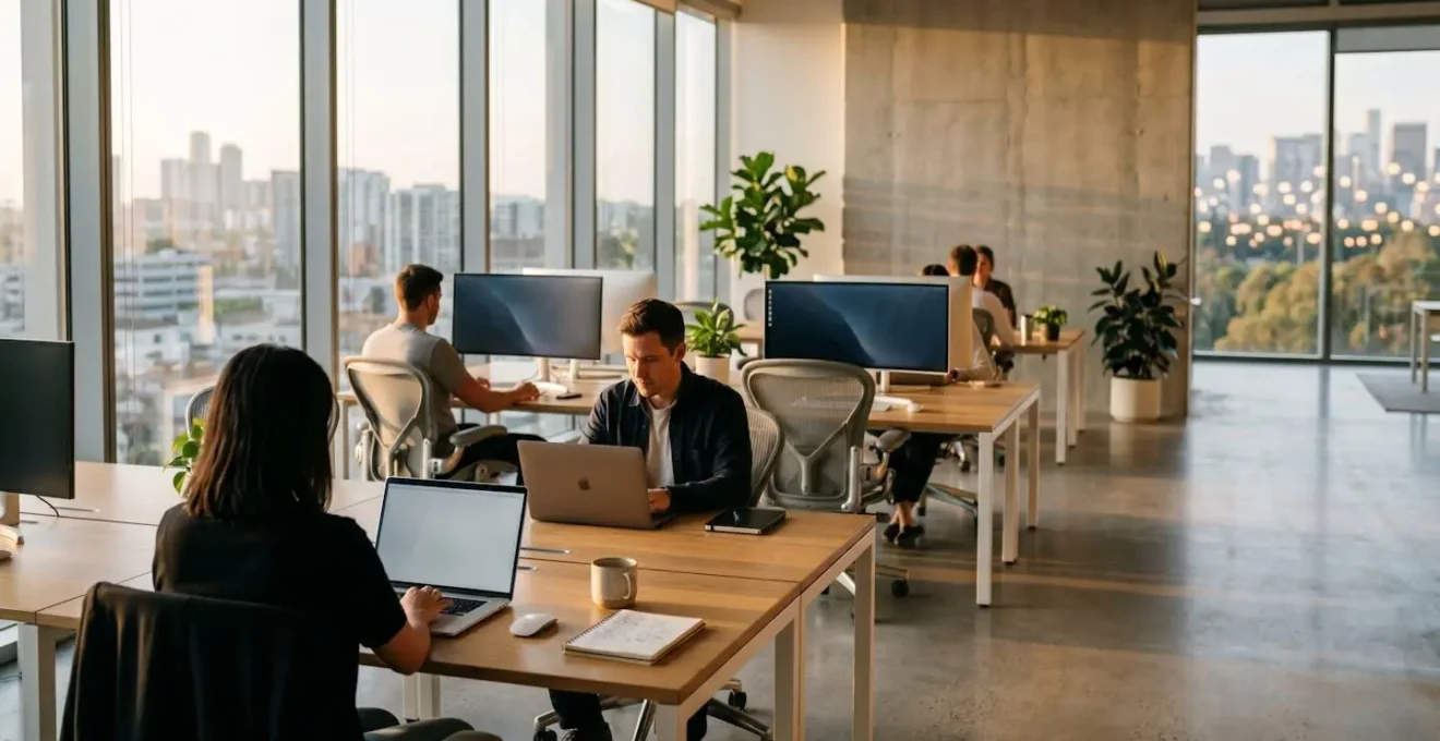 Marketing team members collaborating on technical implementations without developer support