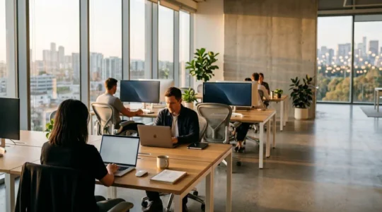 Marketing team members collaborating on technical implementations without developer support