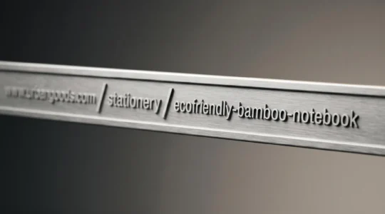 Close-up view of a URL address bar showing semantic structure elements with depth of field blur